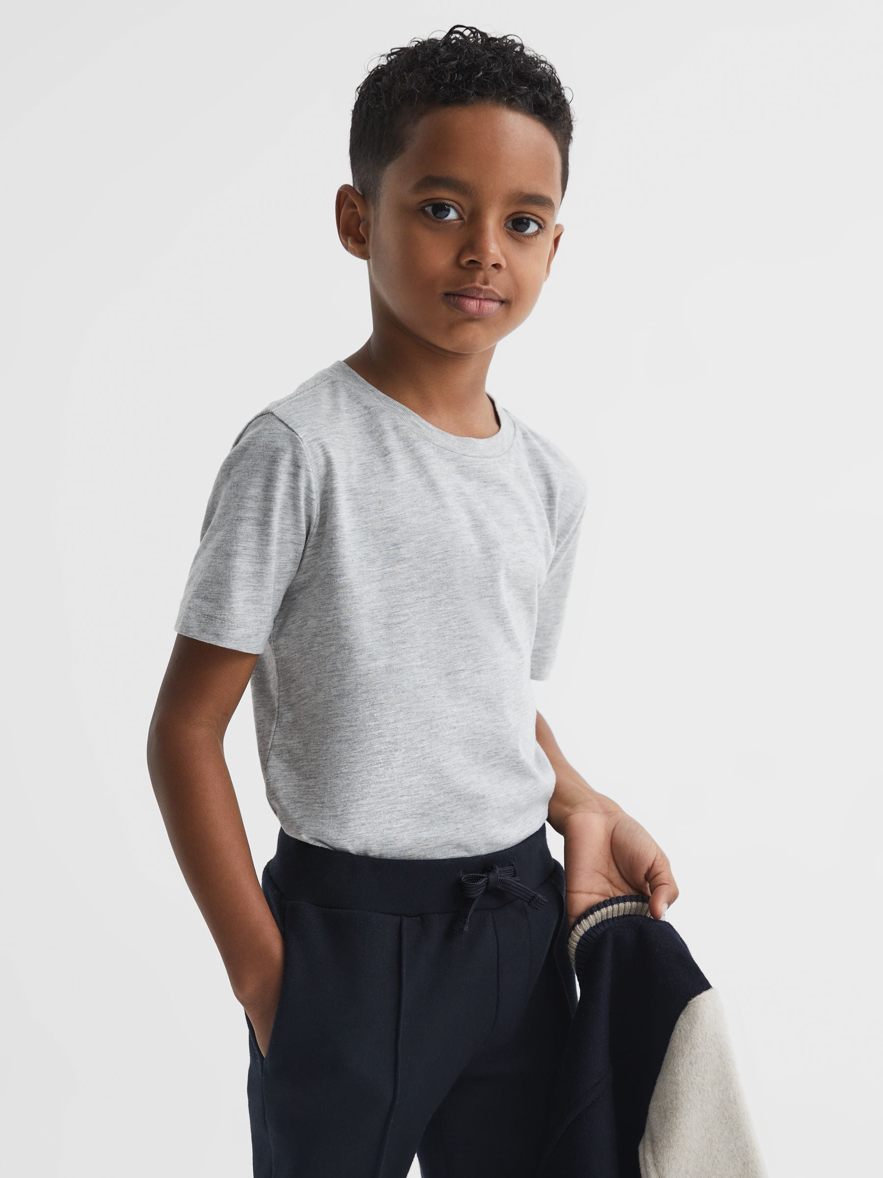 Dsiney Kidz - Reiss Grey Chrome Bless 9-13 yrs Crew Neck T-Shirt image 3