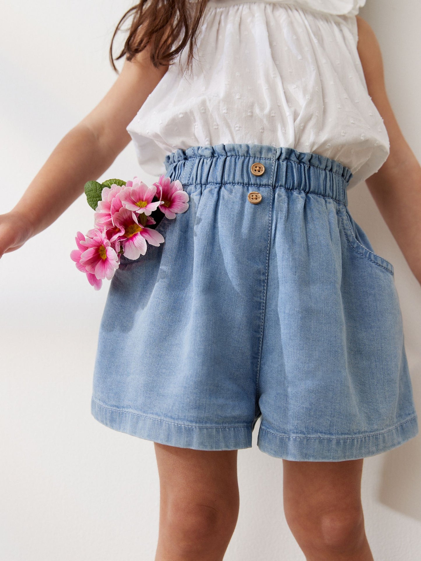 Denim Button Shorts (3mths-7yrs) image 1