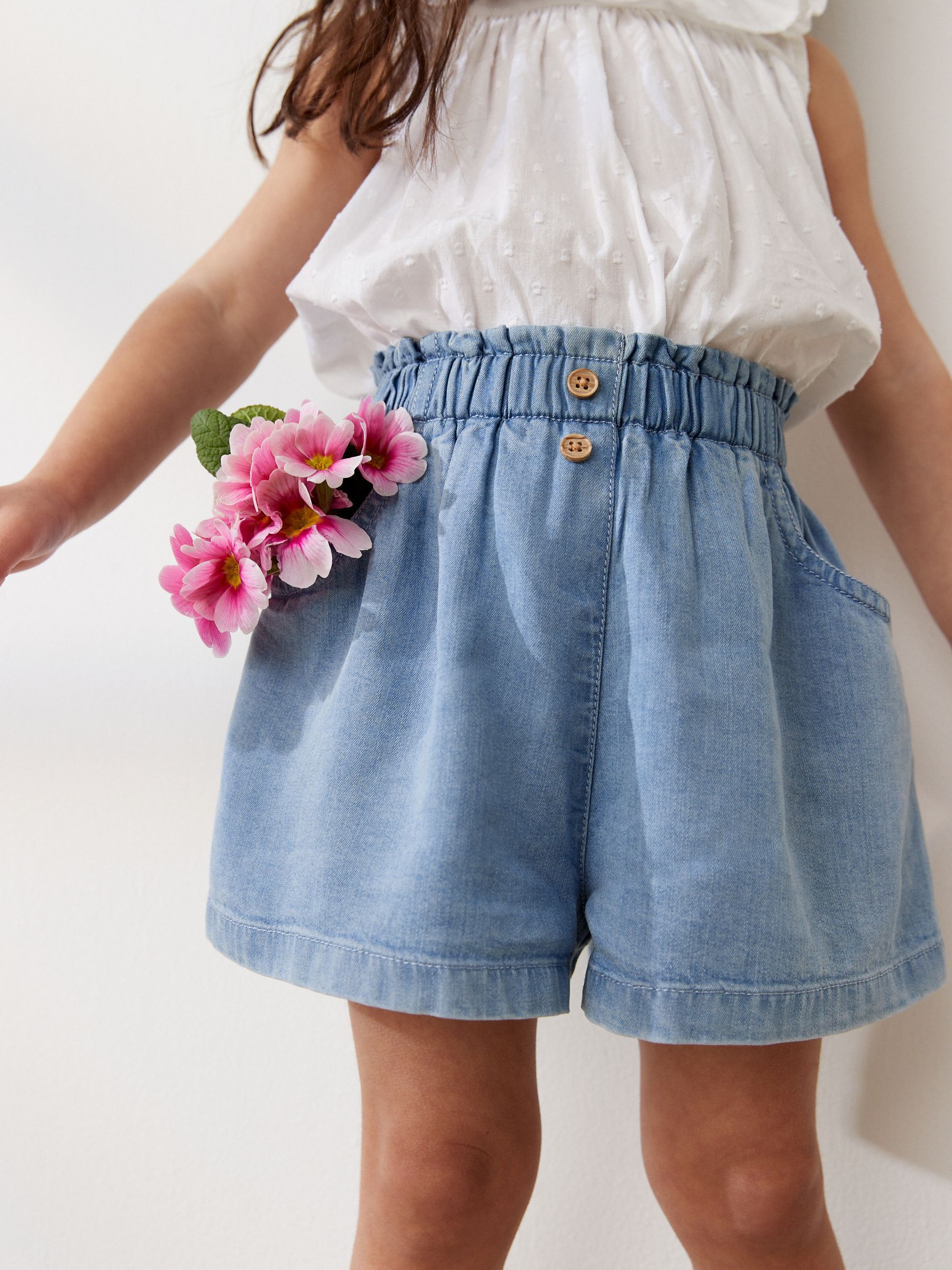 Denim Button Shorts (3mths-7yrs) image 1
