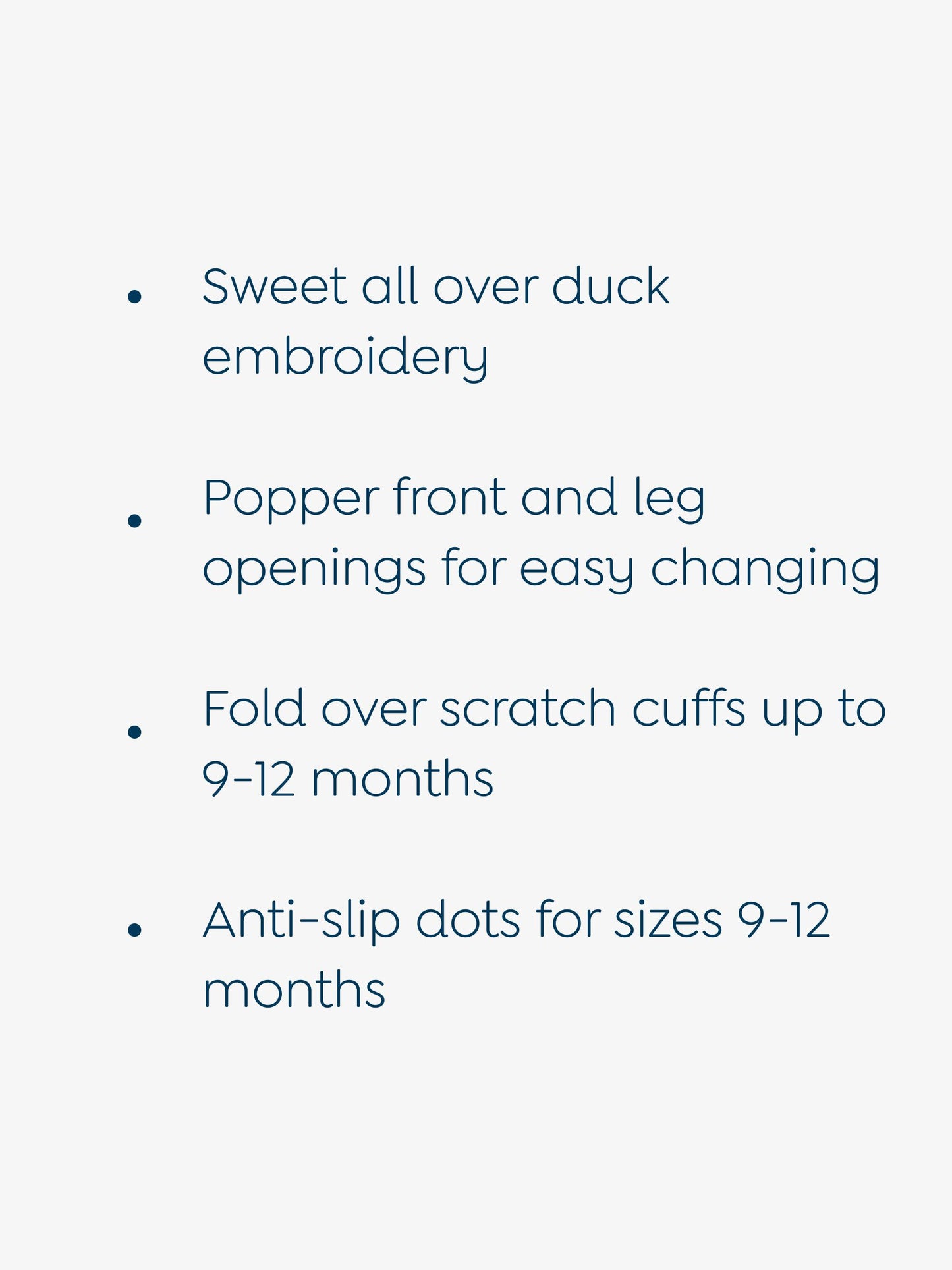 JoJo Maman Bébé Yellow Duck Embroidered Cotton Baby Sleepsuit image 6
