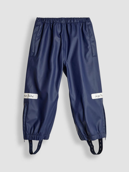 JoJo Maman Bébé Navy Blue Pack-Away Waterproof Trousers image 2