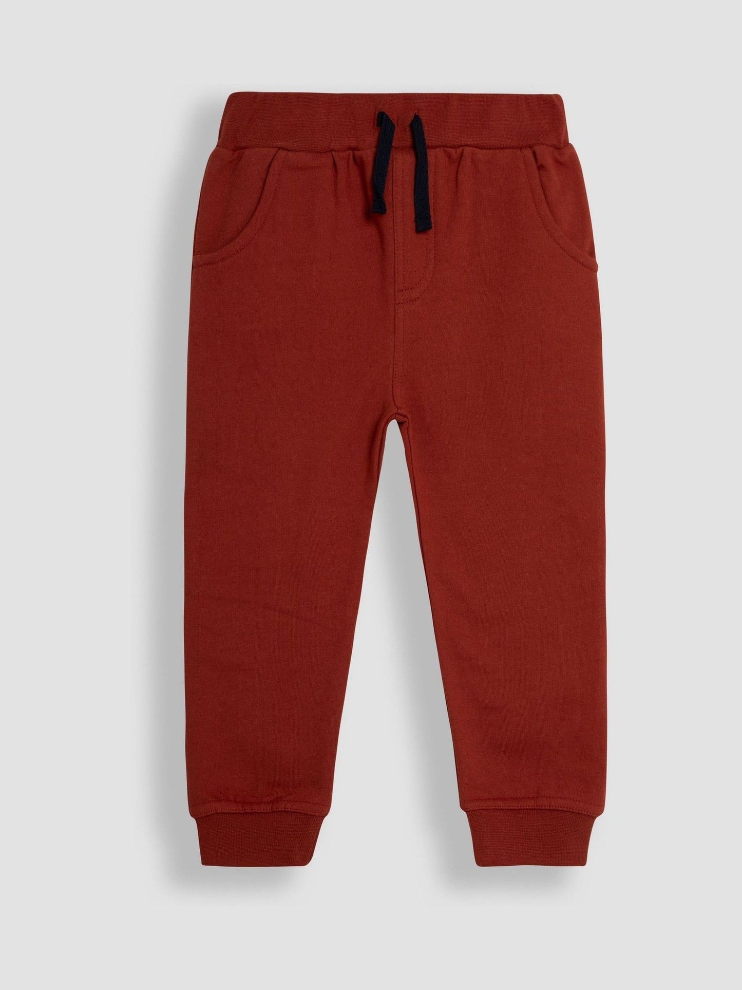 JoJo Maman Bébé Rust and Navy Blue 2-Pack Joggers image 2