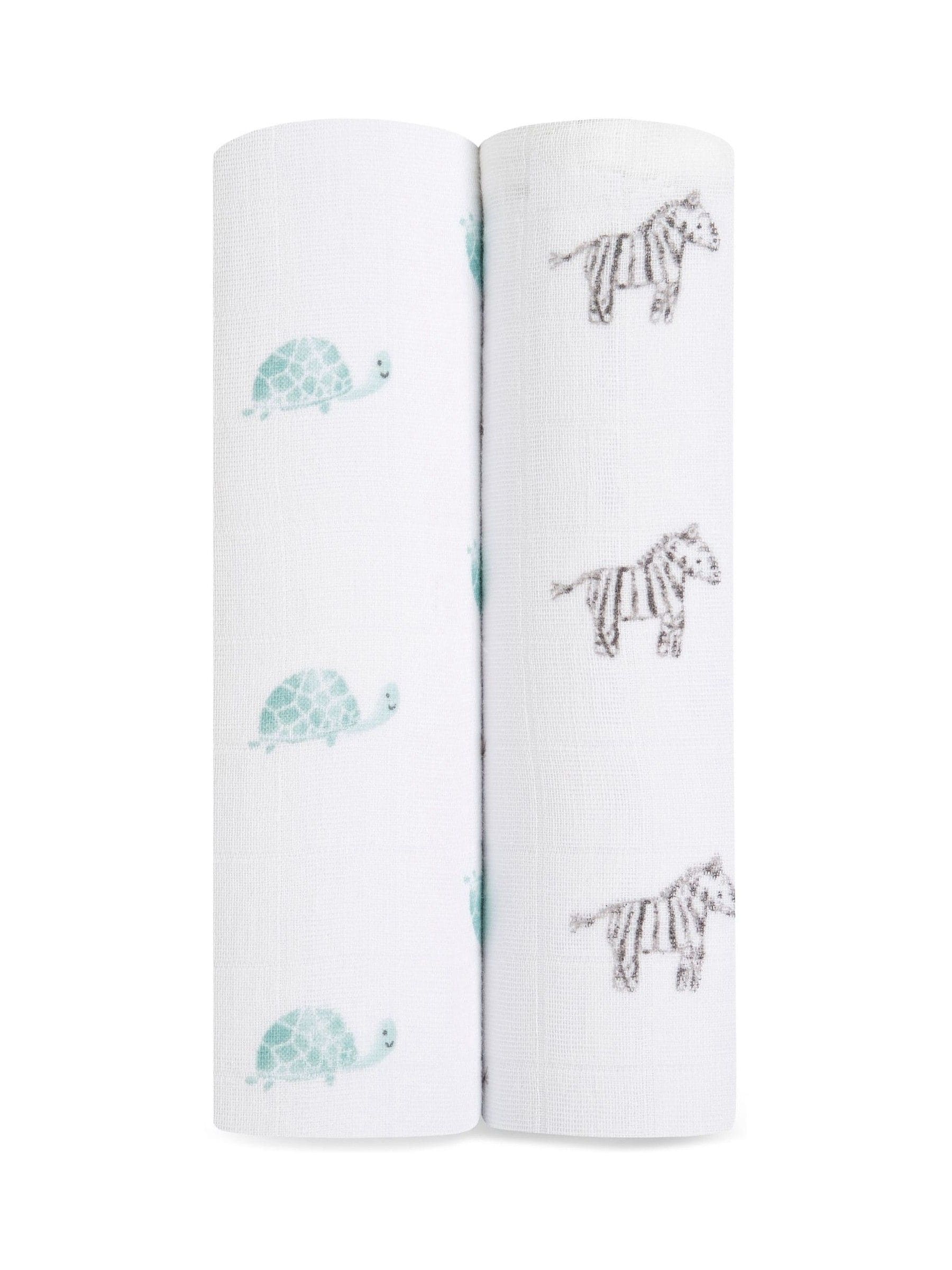 aden + anais White Large Cotton Muslin Blankets 2 Pack image 1