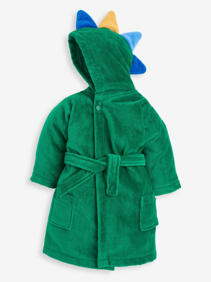 JoJo Maman Bébé Green Dinosaur Cotton Towelling Robe image 3