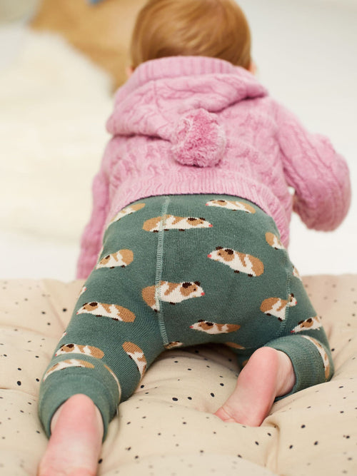 JoJo Maman Bébé Green Guinea Pig Extra Thick Leggings image 1