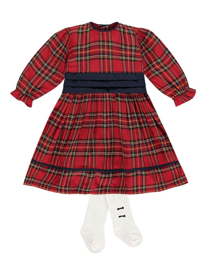 Emile Et Rose Red Christmas Dress & Tights image 2