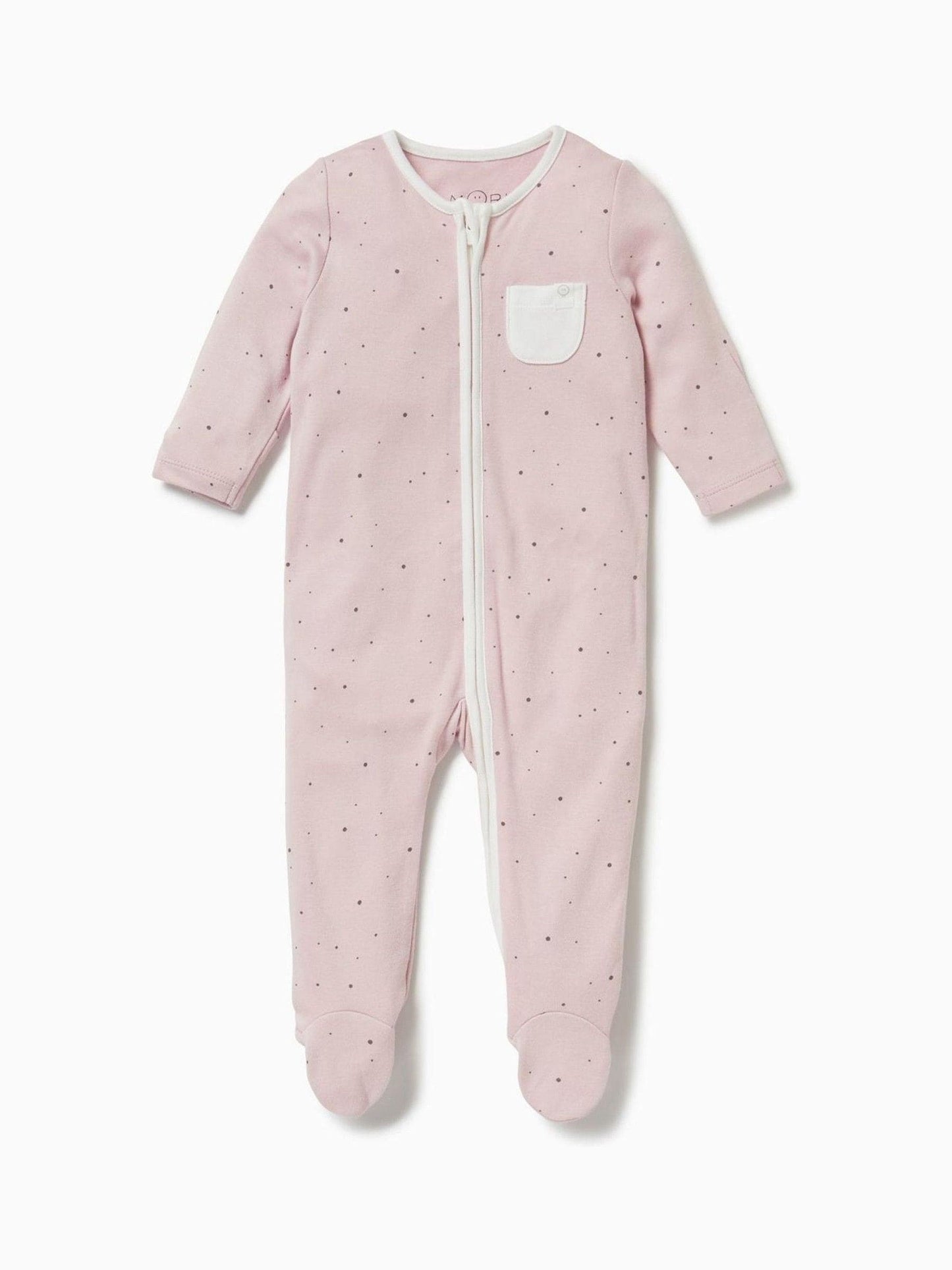 MORI Pink Spot 2 Way Zip-Up Clever Sleepsuit image 2