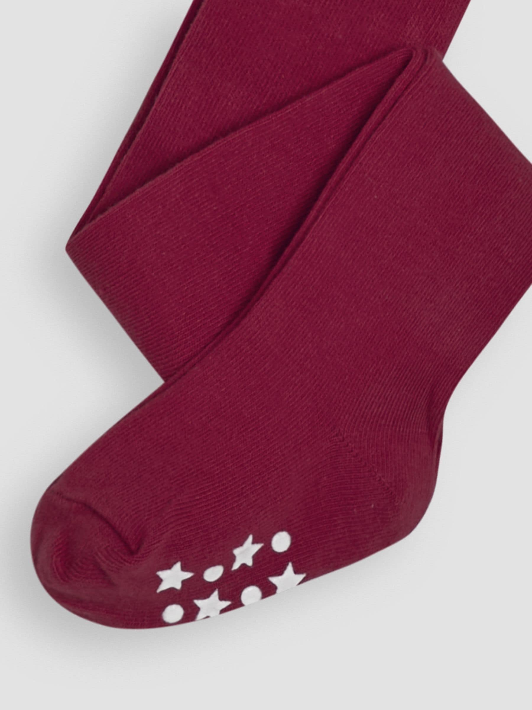 JoJo Maman Bébé Berry Pink Cotton Rich Plain Tights image 3