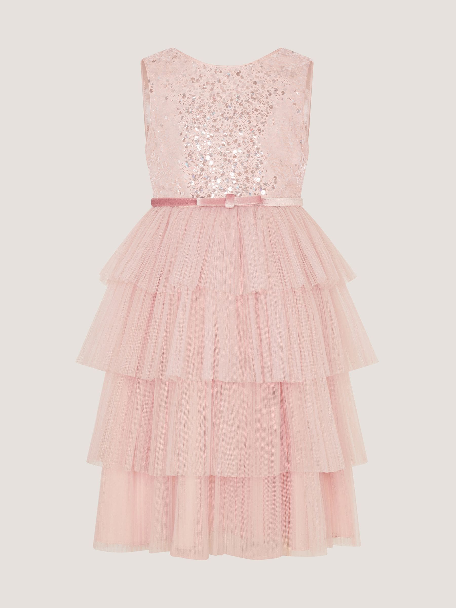 Dsiney Kidz - Monsoon Pink Elodie Sequin Tiered Party Dress image 2