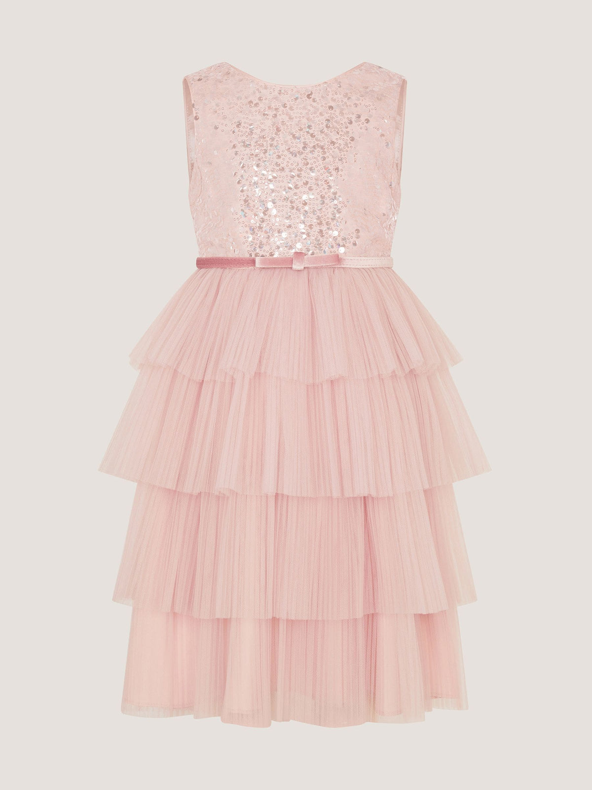 Dsiney Kidz - Monsoon Pink Elodie Sequin Tiered Party Dress image 2