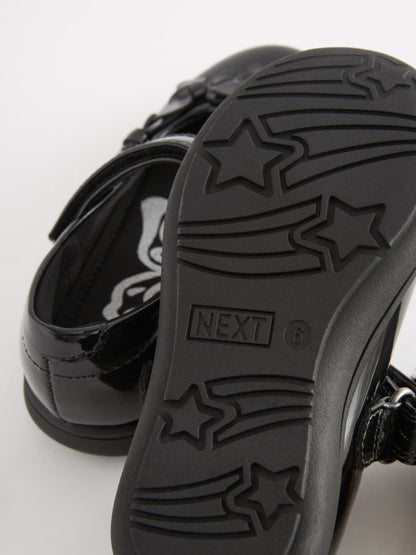 Black Patent Standard Fit (F) School Junior Butterfly Mary Jane Shoes image 5
