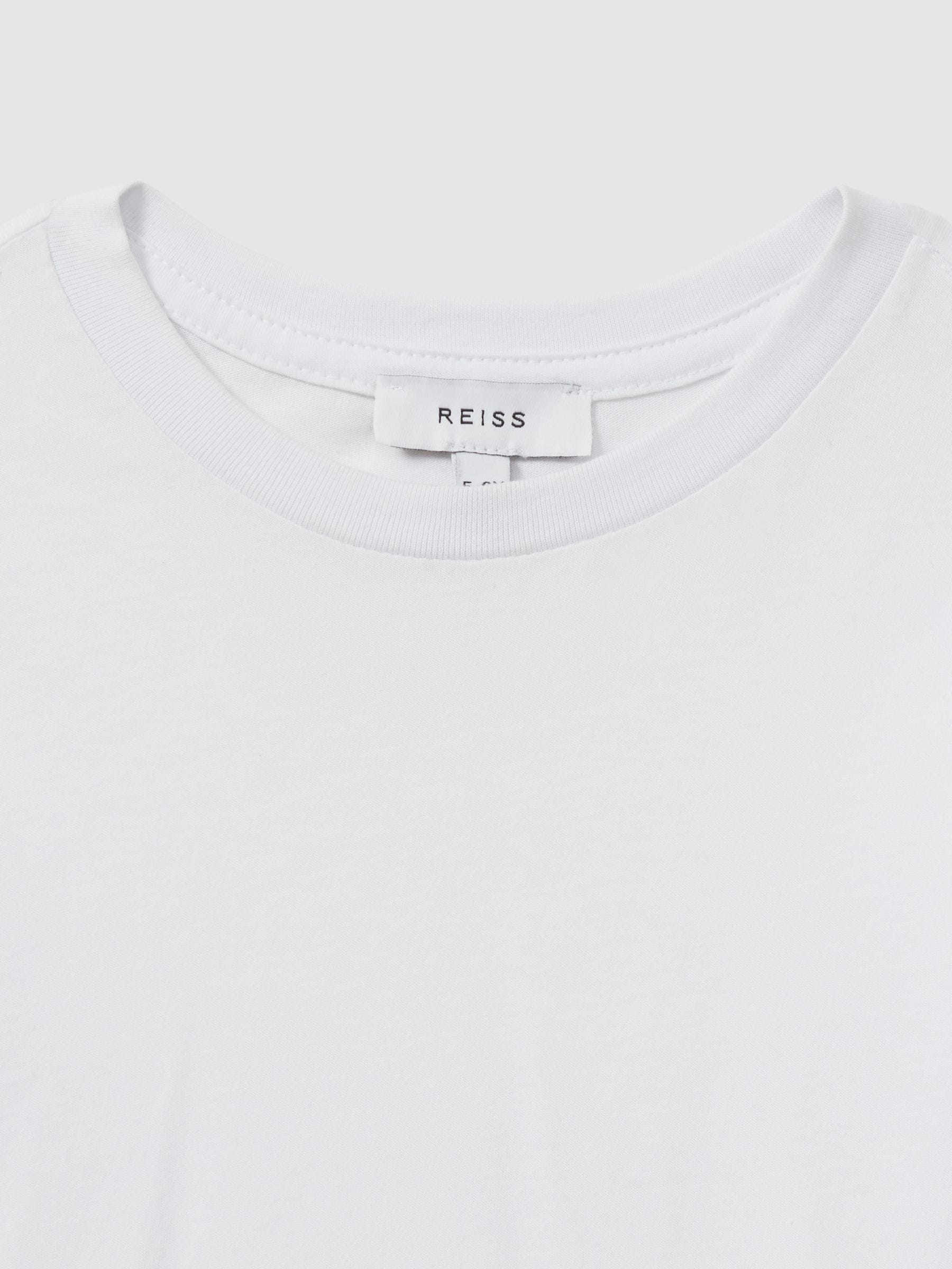 Reiss White Bless 3-9 yrs Cotton Crew-Neck T-Shirt image 3
