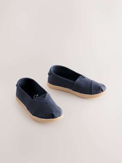 Navy Blue Canvas Slip-Ons Shoes image 1