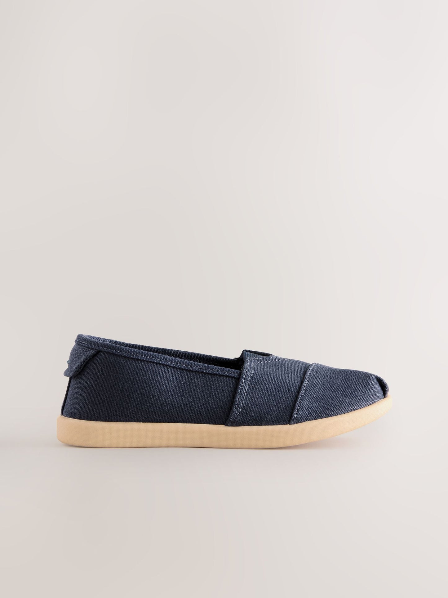 Navy Blue Canvas Slip-Ons Shoes image 2