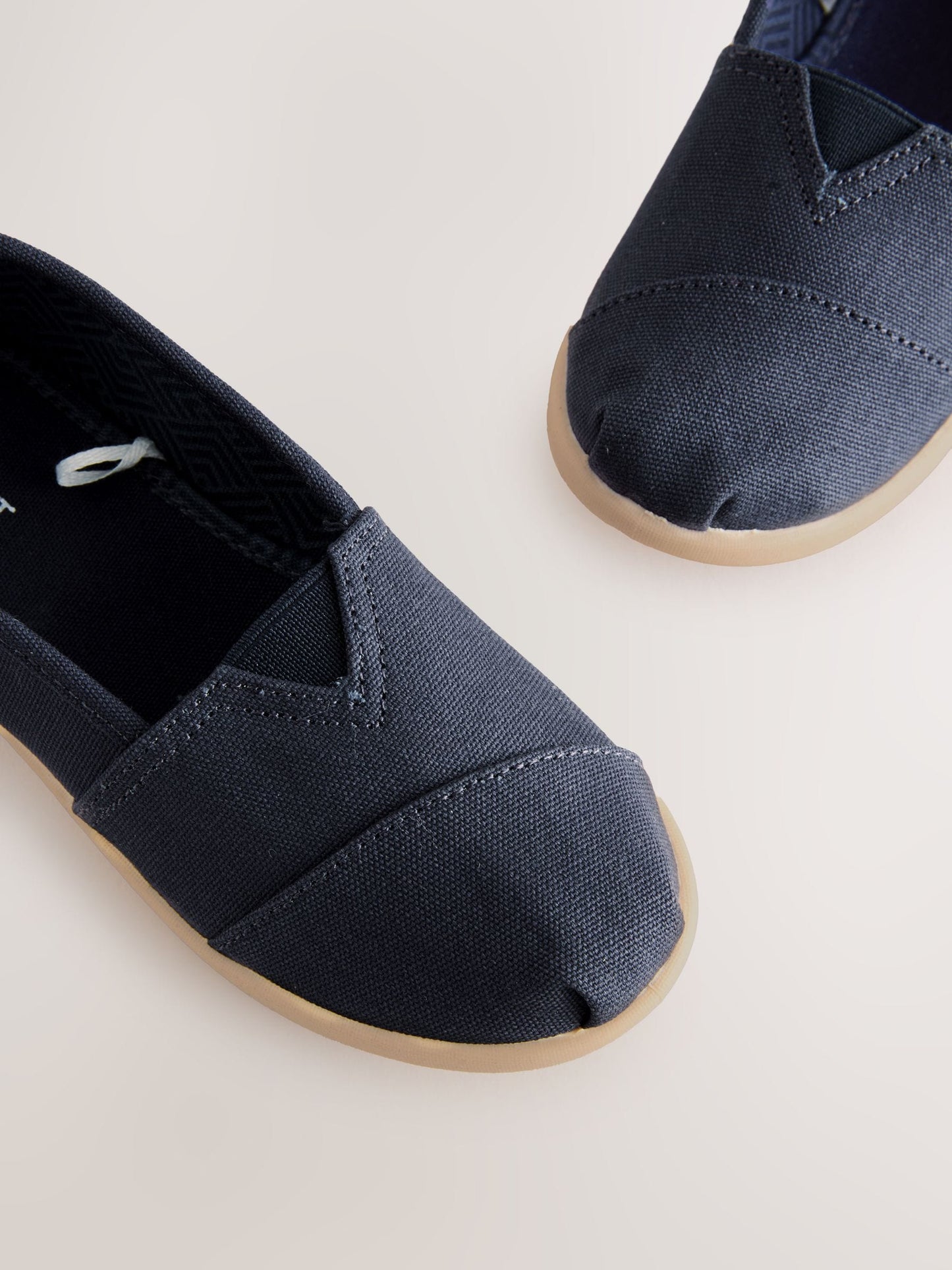 Navy Blue Canvas Slip-Ons Shoes image 3