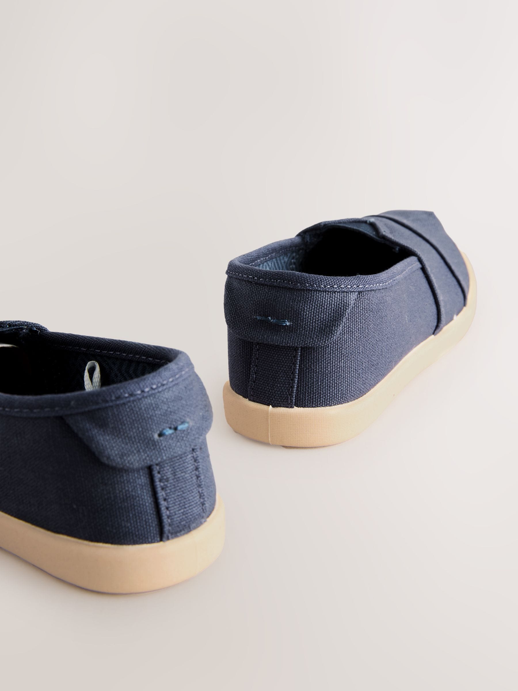 Navy Blue Canvas Slip-Ons Shoes image 4