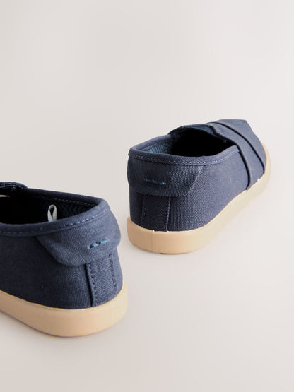 Navy Blue Canvas Slip-Ons Shoes image 4
