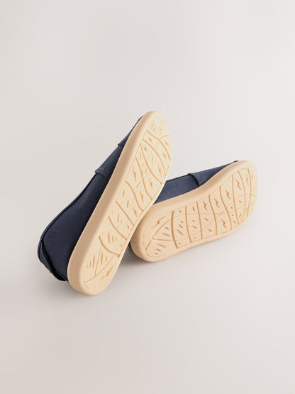 Navy Blue Canvas Slip-Ons Shoes image 5
