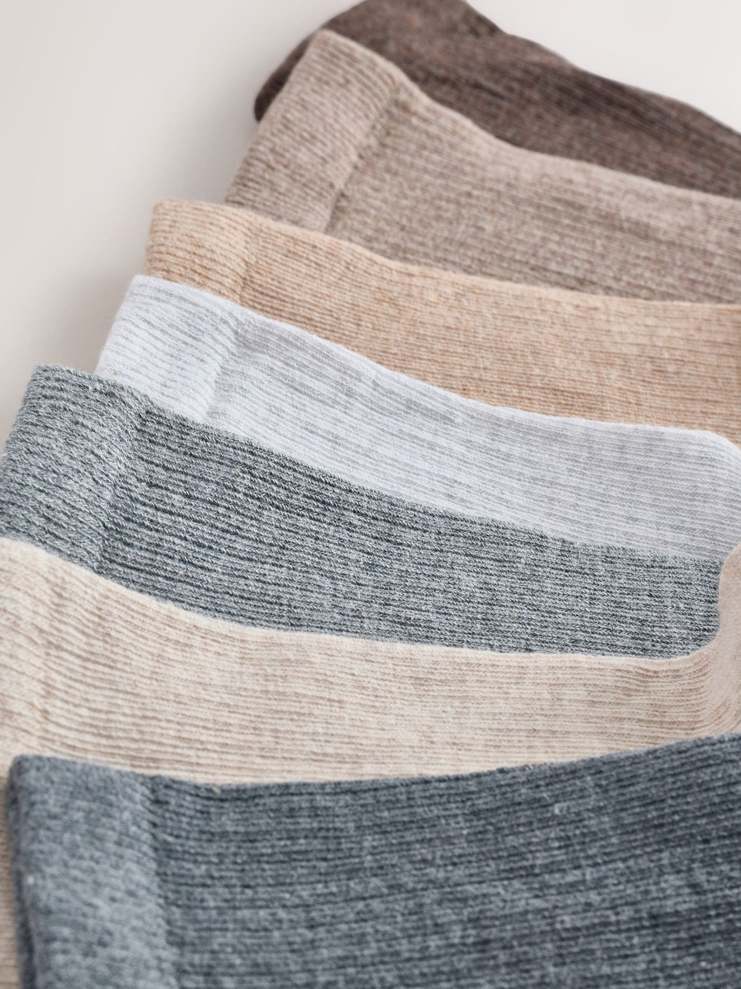 Neutral Cotton Rich Fine Rib Socks 7 Pack image 3