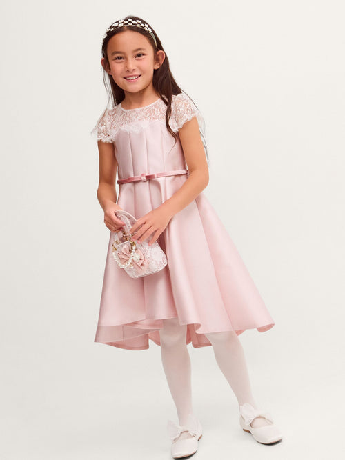 Dsiney Kidz - Monsoon Pink Angelina Lace Satin Party Dress image 1