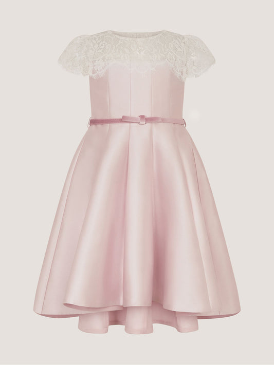 Dsiney Kidz - Monsoon Pink Angelina Lace Satin Party Dress image 2