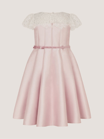 Dsiney Kidz - Monsoon Pink Angelina Lace Satin Party Dress image 3