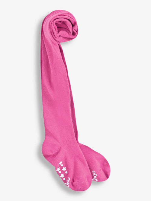 Dsiney Kidz - JoJo Maman Bébé Fuchsia Pink Cotton Rich Plain Tights image 1