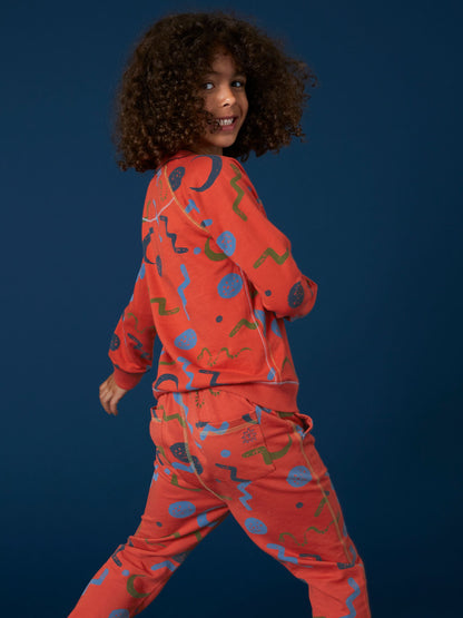 Dsiney Kidz - White Stuff Red Charlie Abstract Printed 100% Cotton Sweatshirt image 2