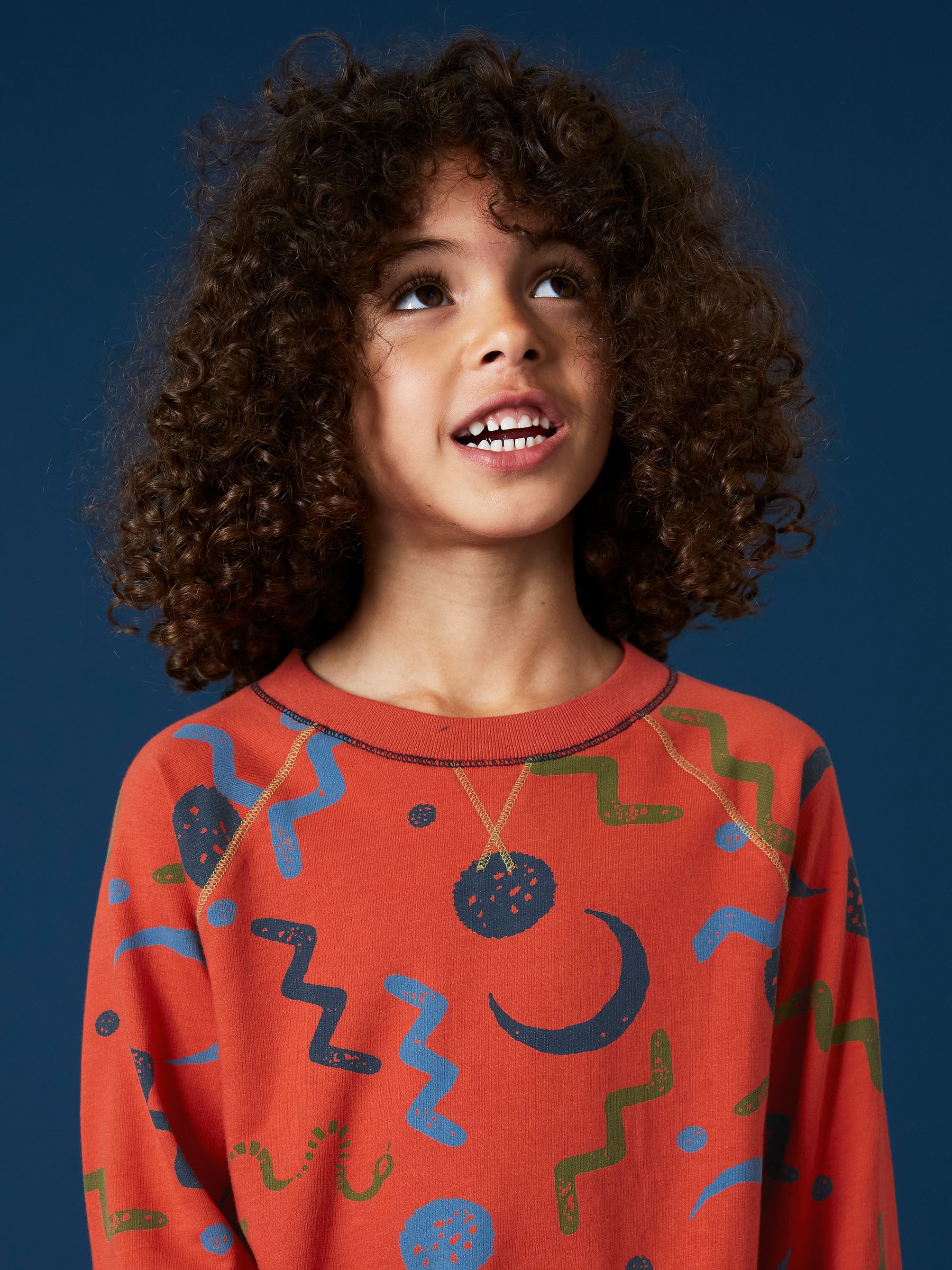Dsiney Kidz - White Stuff Red Charlie Abstract Printed 100% Cotton Sweatshirt image 3