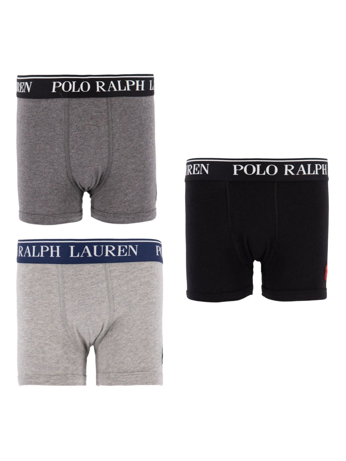 Dsiney Kidz - Polo Ralph Lauren Grey Cotton Stretch Logo Boxers 5 Pack image 3