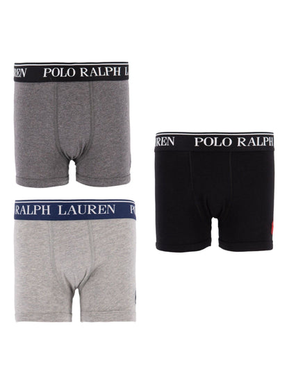 Dsiney Kidz - Polo Ralph Lauren Grey Cotton Stretch Logo Boxers 5 Pack image 3