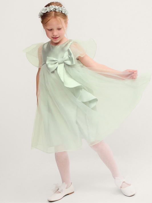 Dsiney Kidz - Monsoon Green Baby Winnie Satin Bow Tulle Dress image 1