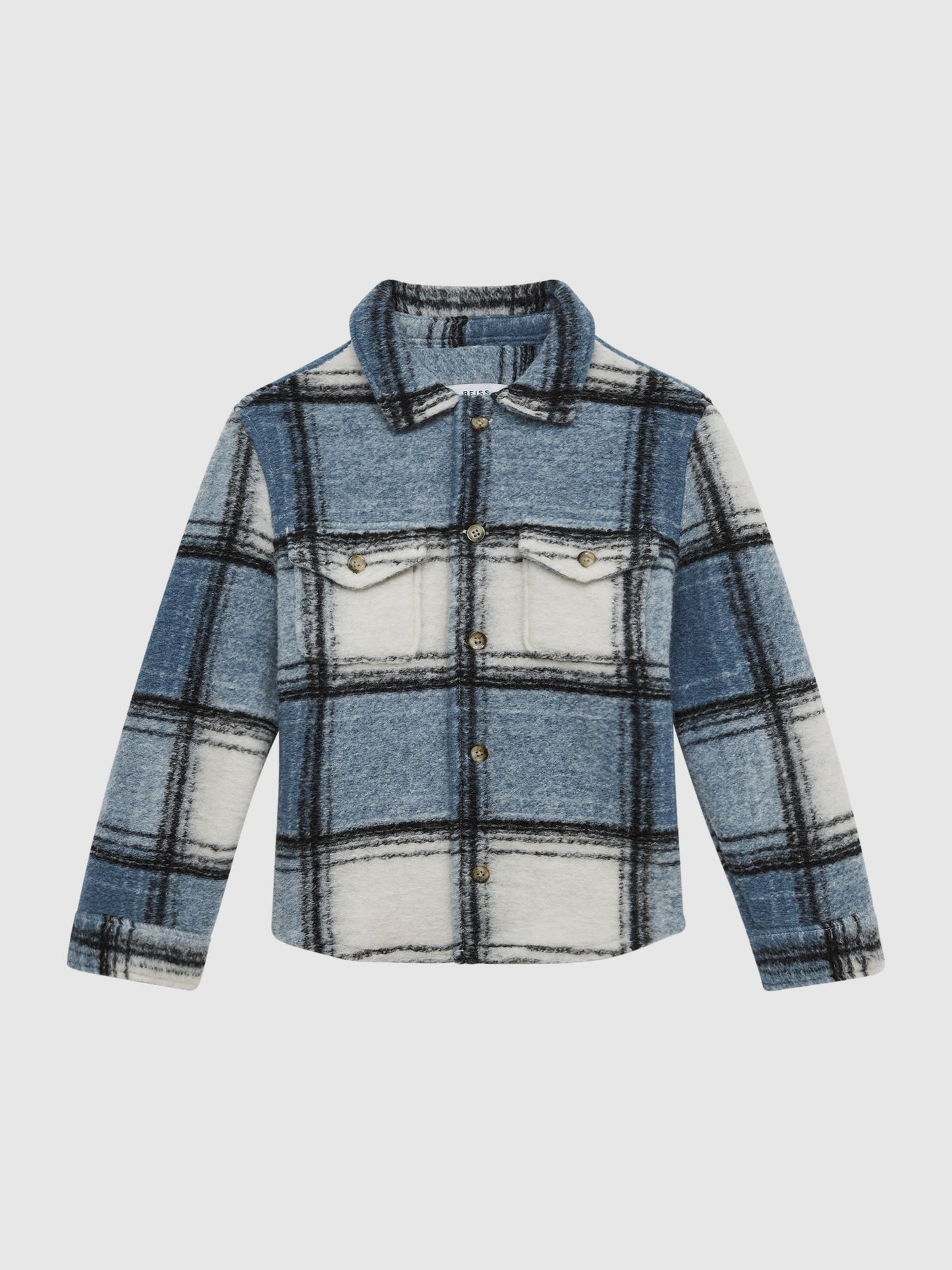 Dsiney Kidz - Reiss Blue Belair Senior Checked Overshirt image 2