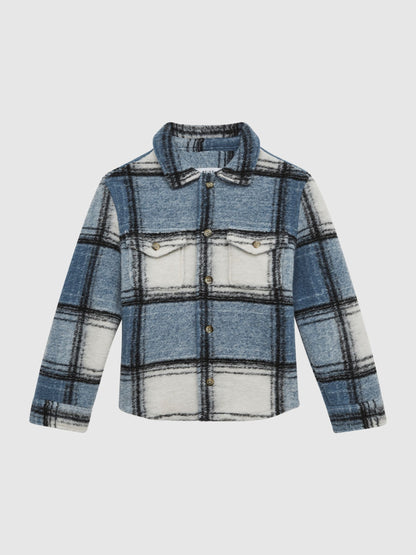 Dsiney Kidz - Reiss Blue Belair Senior Checked Overshirt image 2