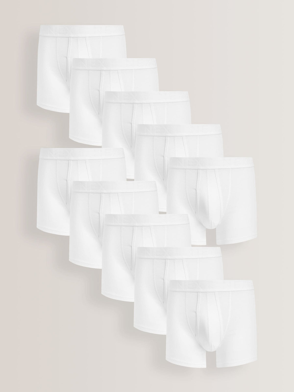 Dsiney Kidz - White A-Front Cotton Rich Boxers 10 Pack image 1