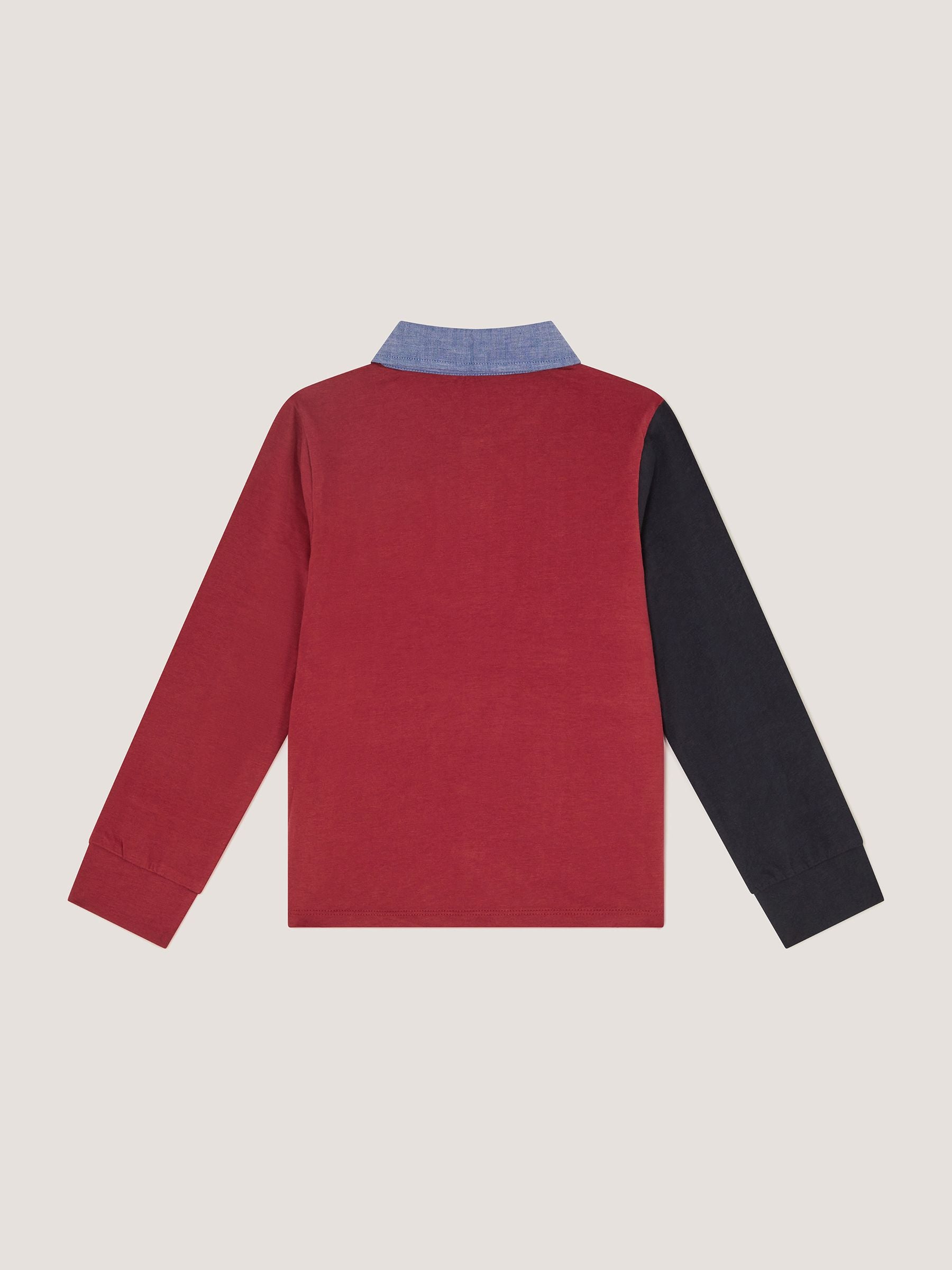 Dsiney Kidz - Monsoon Red Colourblock Rugby Polo Shirt image 2