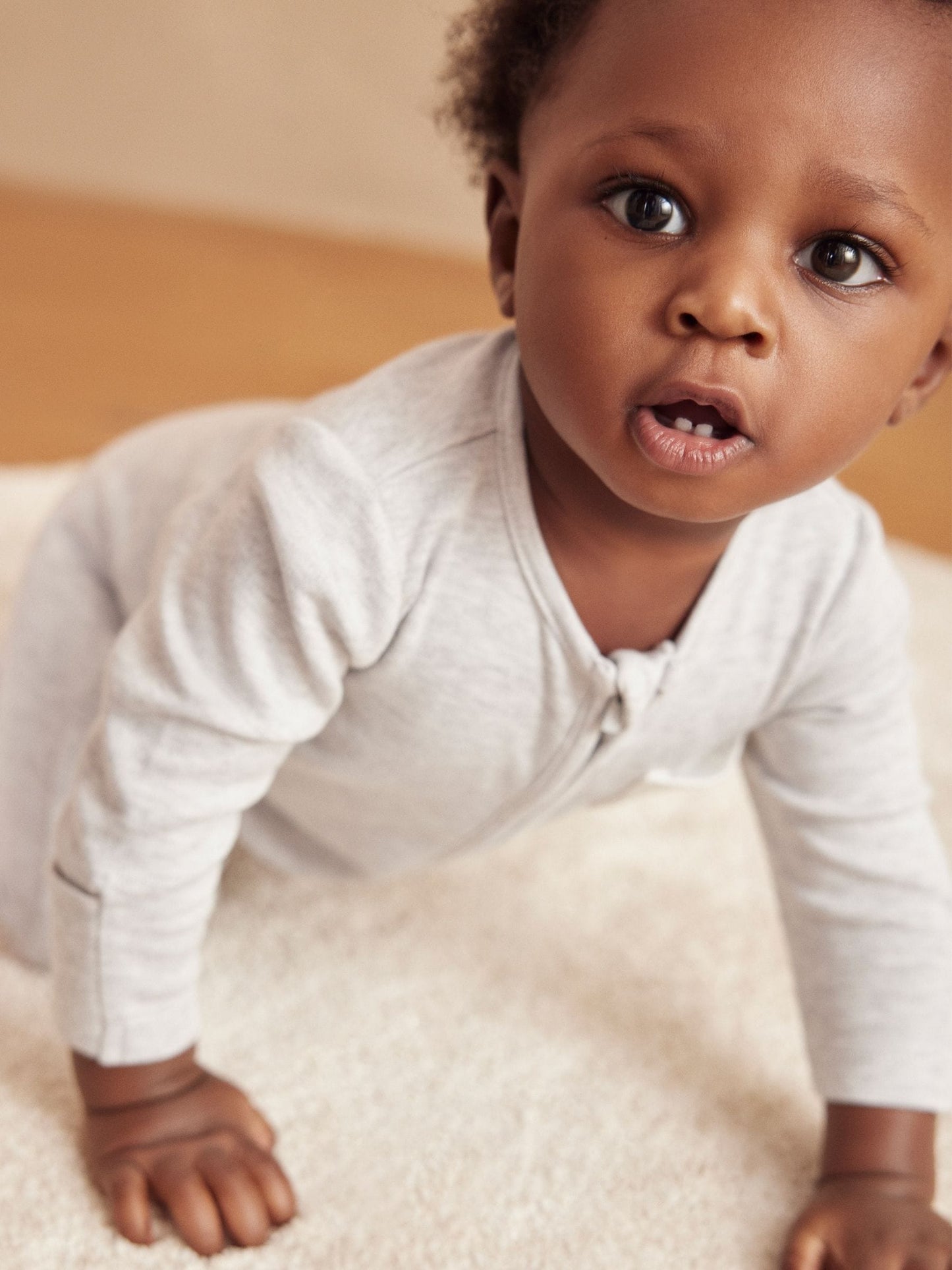MORI Grey 2 Way Zip-Up Clever Sleepsuit image 2