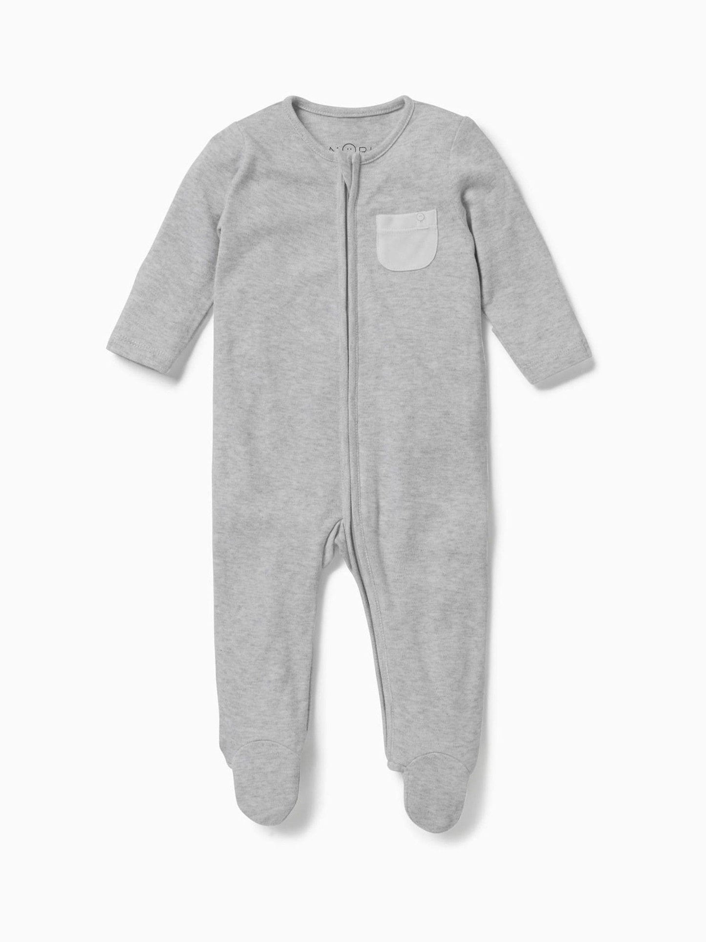 MORI Grey 2 Way Zip-Up Clever Sleepsuit image 4
