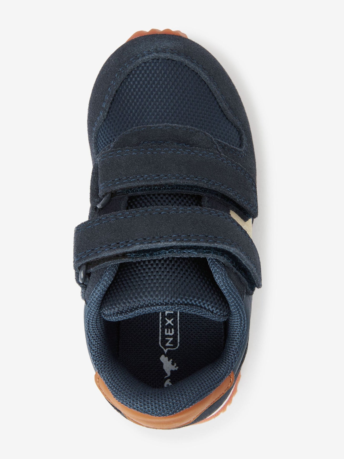 Navy Standard Fit (F) Double Strap Trainers image 4