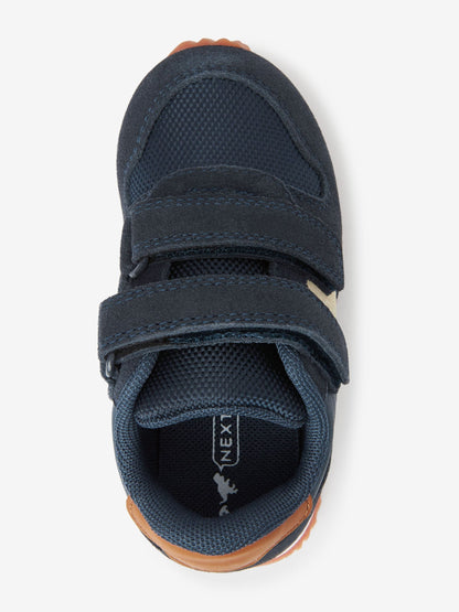 Navy Standard Fit (F) Double Strap Trainers image 4
