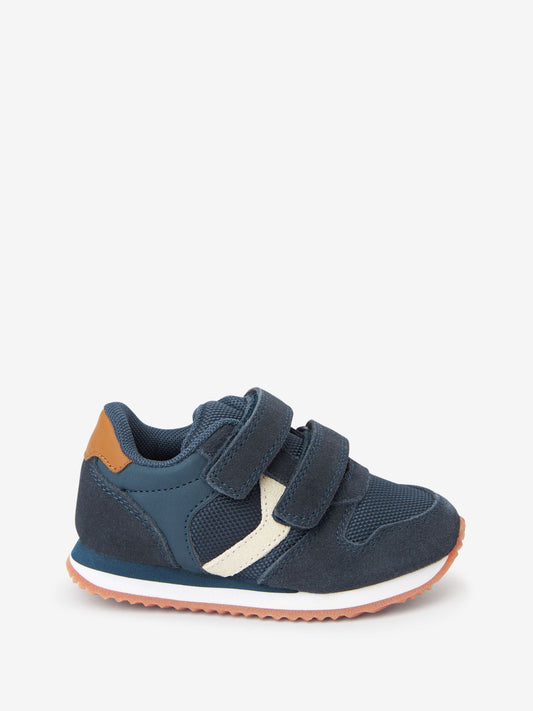Navy Standard Fit (F) Double Strap Trainers image 1