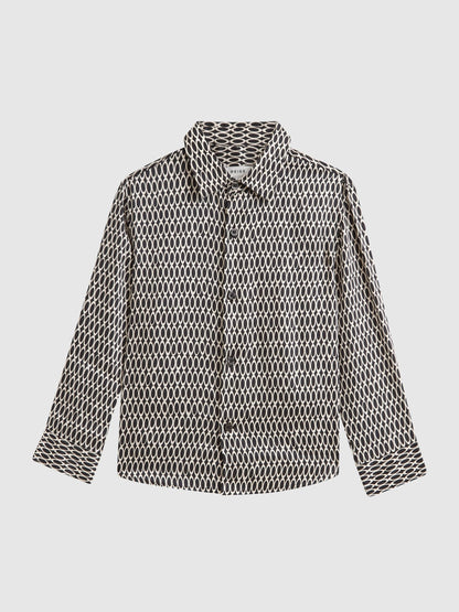 Dsiney Kidz - Reiss Black Mozart Monogram Button-Through Shirt image 2
