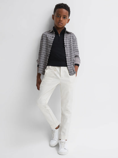 Dsiney Kidz - Reiss Black Mozart Monogram Button-Through Shirt image 3