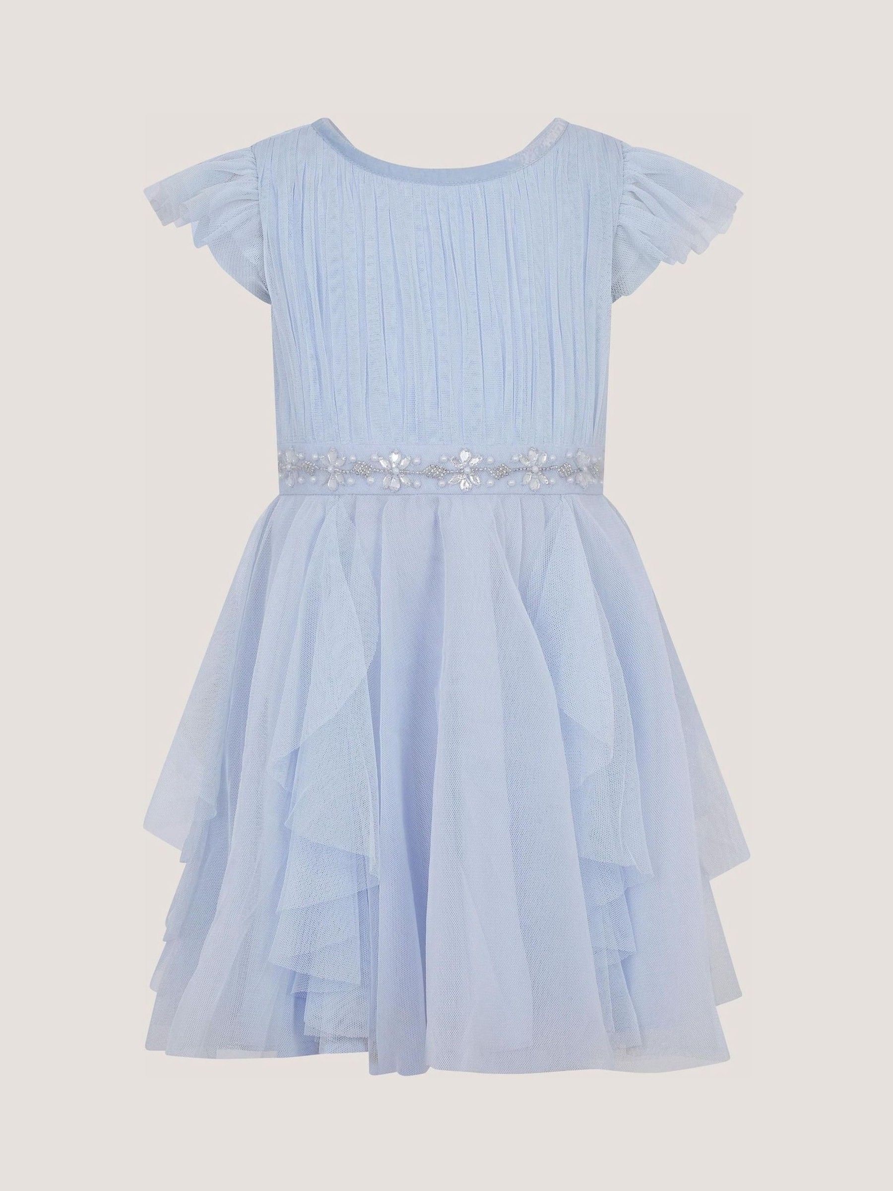 Dsiney Kidz - Monsoon Blue Baby Pennie Mesh Party Dress image 2