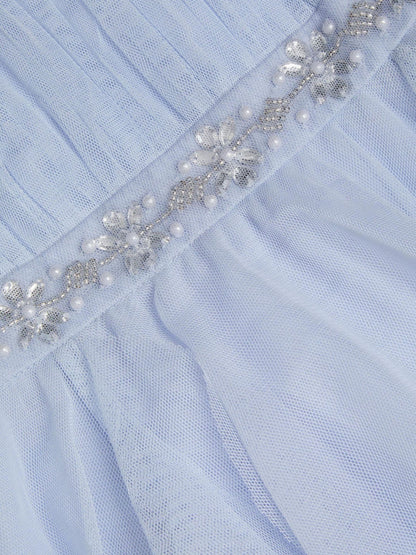 Dsiney Kidz - Monsoon Blue Baby Pennie Mesh Party Dress image 3