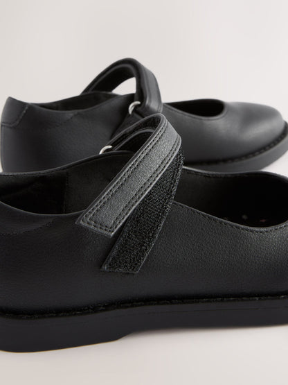 Black Matt School Mary Jane Shoes image 4