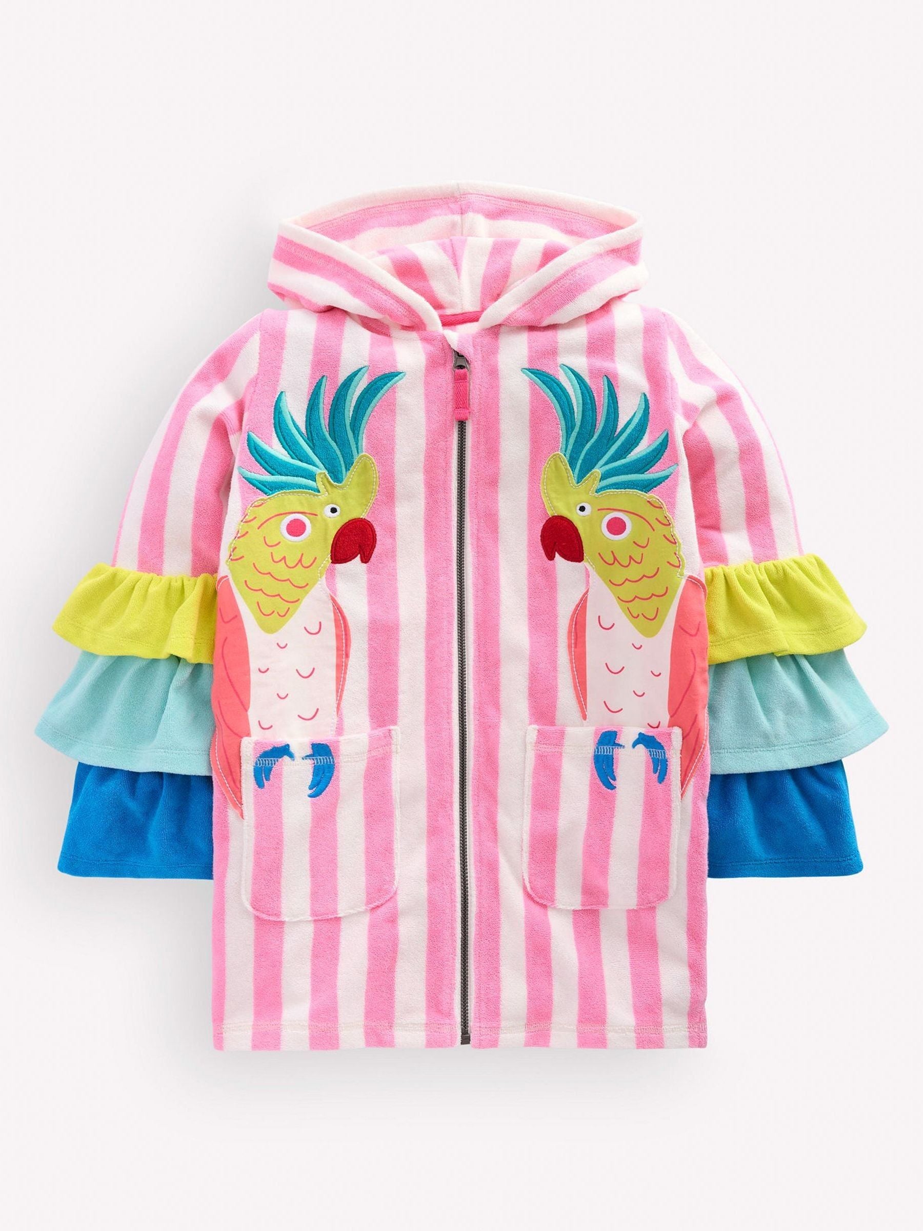 Boden Pink Fun Romie Towelling Zip-up image 1