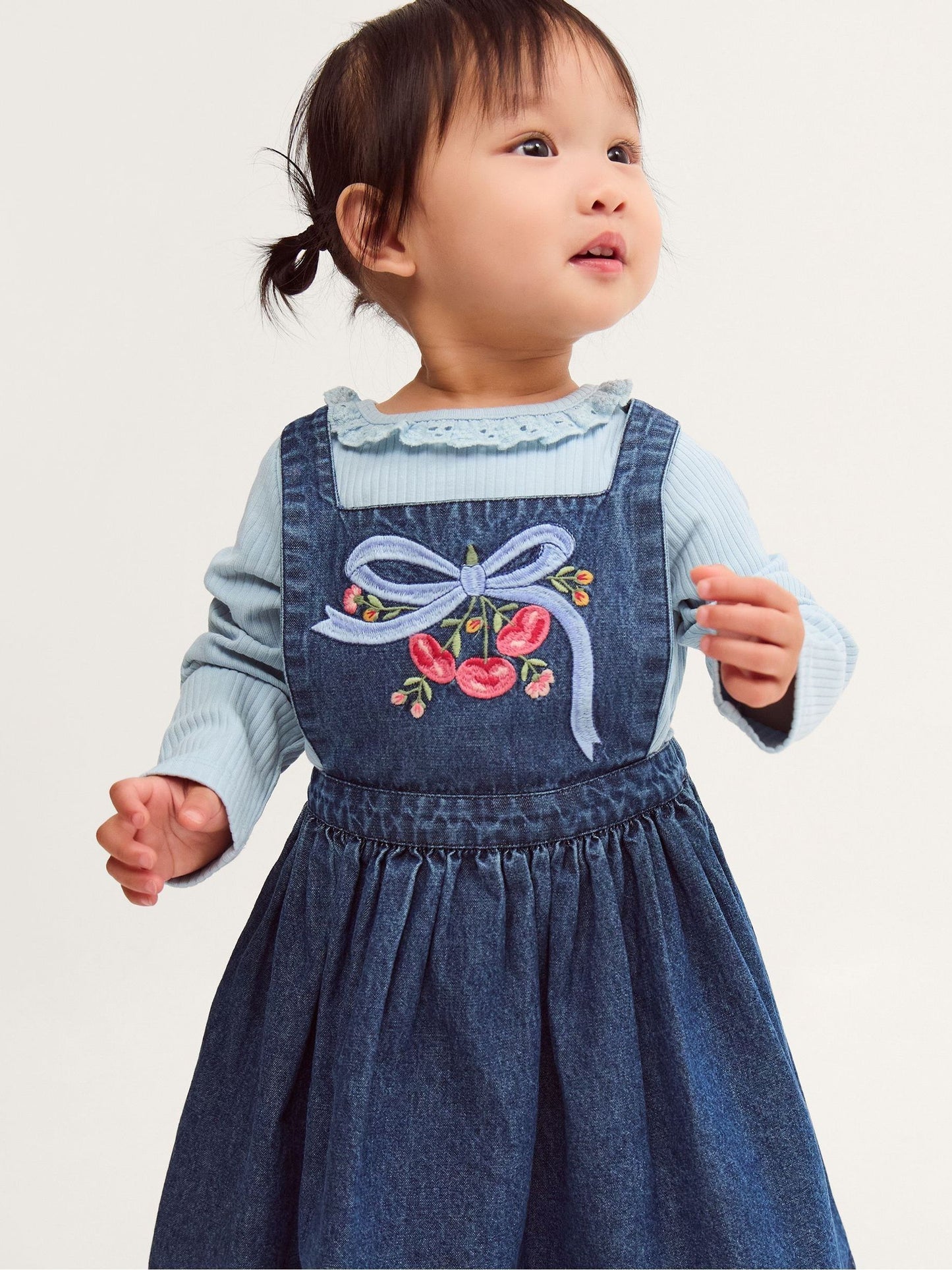 Dsiney Kidz - Monsoon Blue Baby Mon Cheri Top & Chambray Dress Set image 3