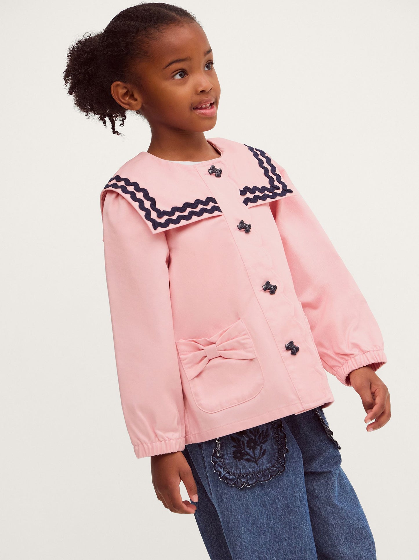 Dsiney Kidz - Monsoon Pink Bow Sailor Jacket image 1