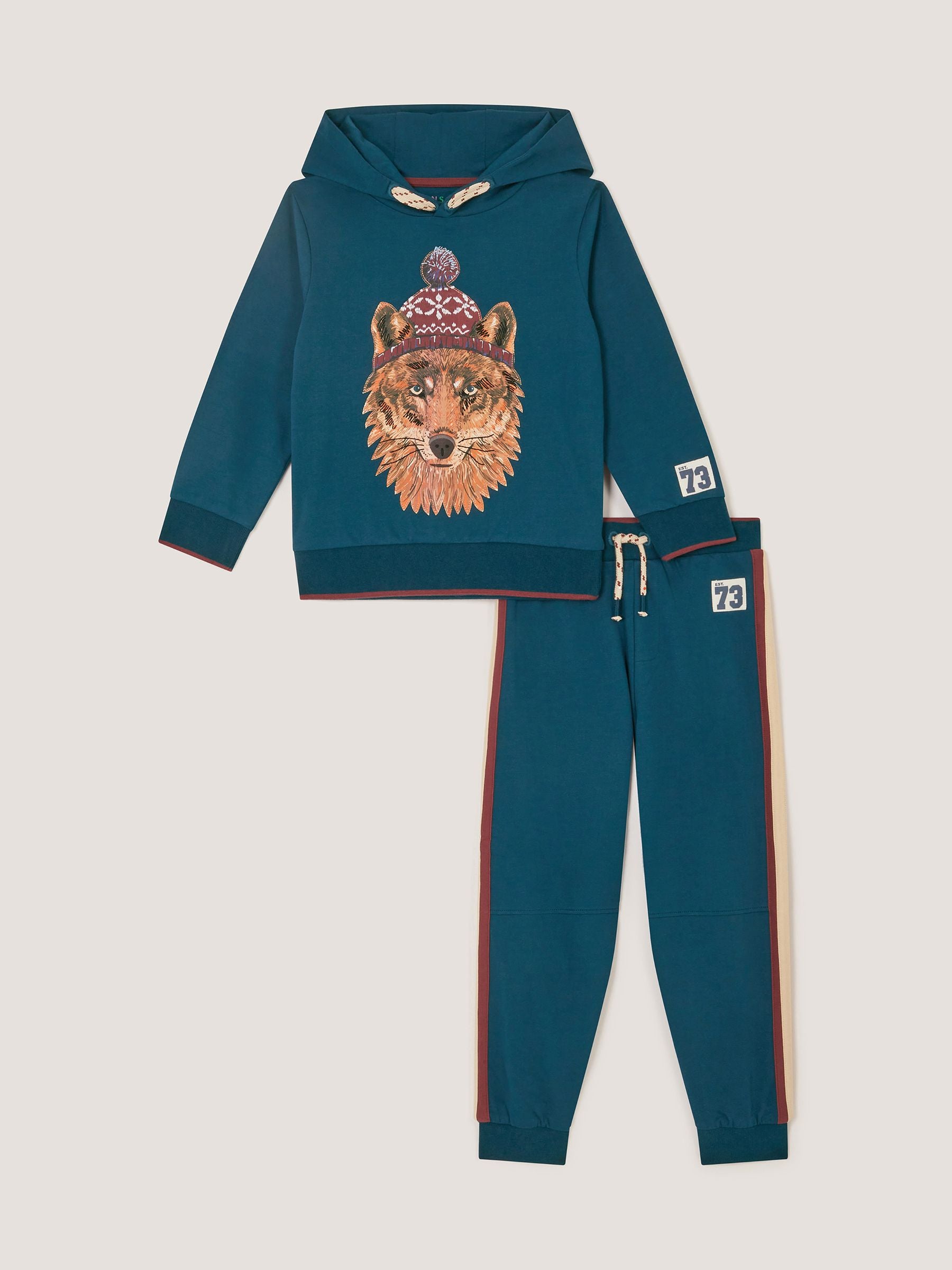 Dsiney Kidz - Monsoon Blue Winter Wolf Hoodie & Joggers Set image 1